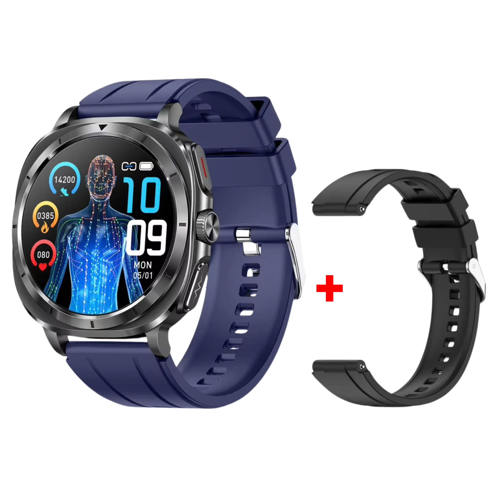 Credor® Fettle - Smart Watch 1.43inch Amoled ECG Health Monitoring Voice Assistant SOS Outdoor Sports Fitness Tracker