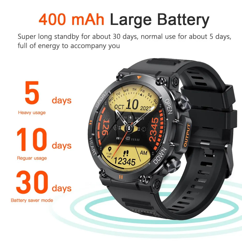 Credor® Adventure - Smart Watch Men Sports Fitness Tracker Heart Monitor 400mAh