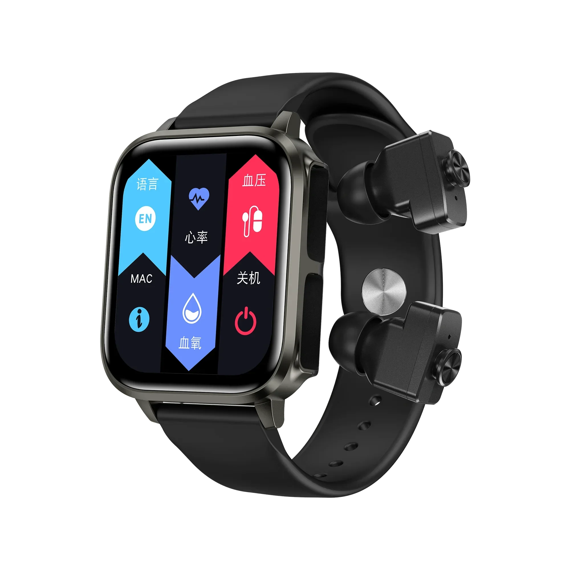 Credor® Unite -Smart Watch With Bluetooth Earphone Waterproof, Touch Big Display Screen Best Relog Inteligente