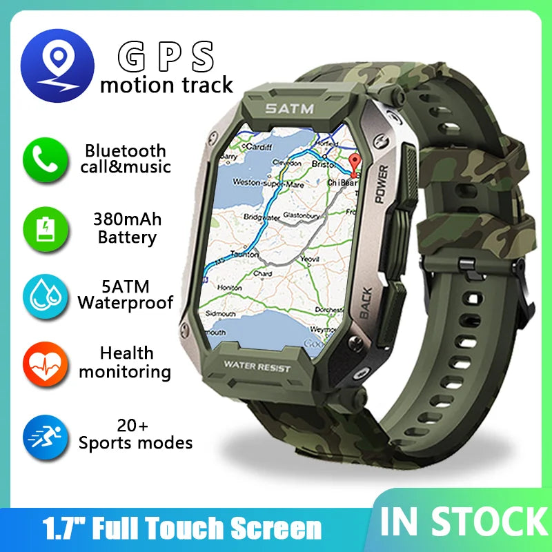 Credor® Force - Smart Watch Men Bluetooth Full Touch Screen 5ATM Waterproof Watches Sports