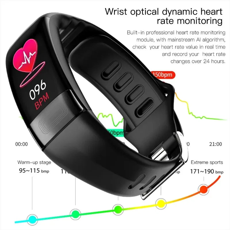 Credor® Energy - Smart Bracelet Body Temperature Monitoring Smart Wristbands ECG PPG Smart Watch Heart Rate Blood Pressure