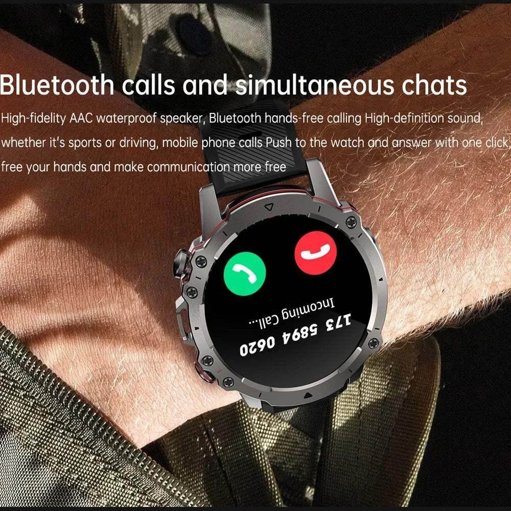 Credor® Crusader - Smart Watch For Men Amoled Waterproof Bluetooth Call Heart Rate