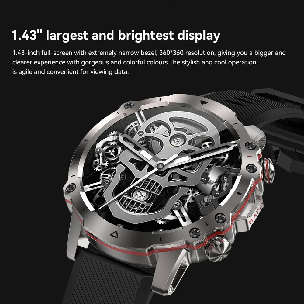 Credor® Crusader - Smart Watch For Men Amoled Waterproof Bluetooth Call Heart Rate