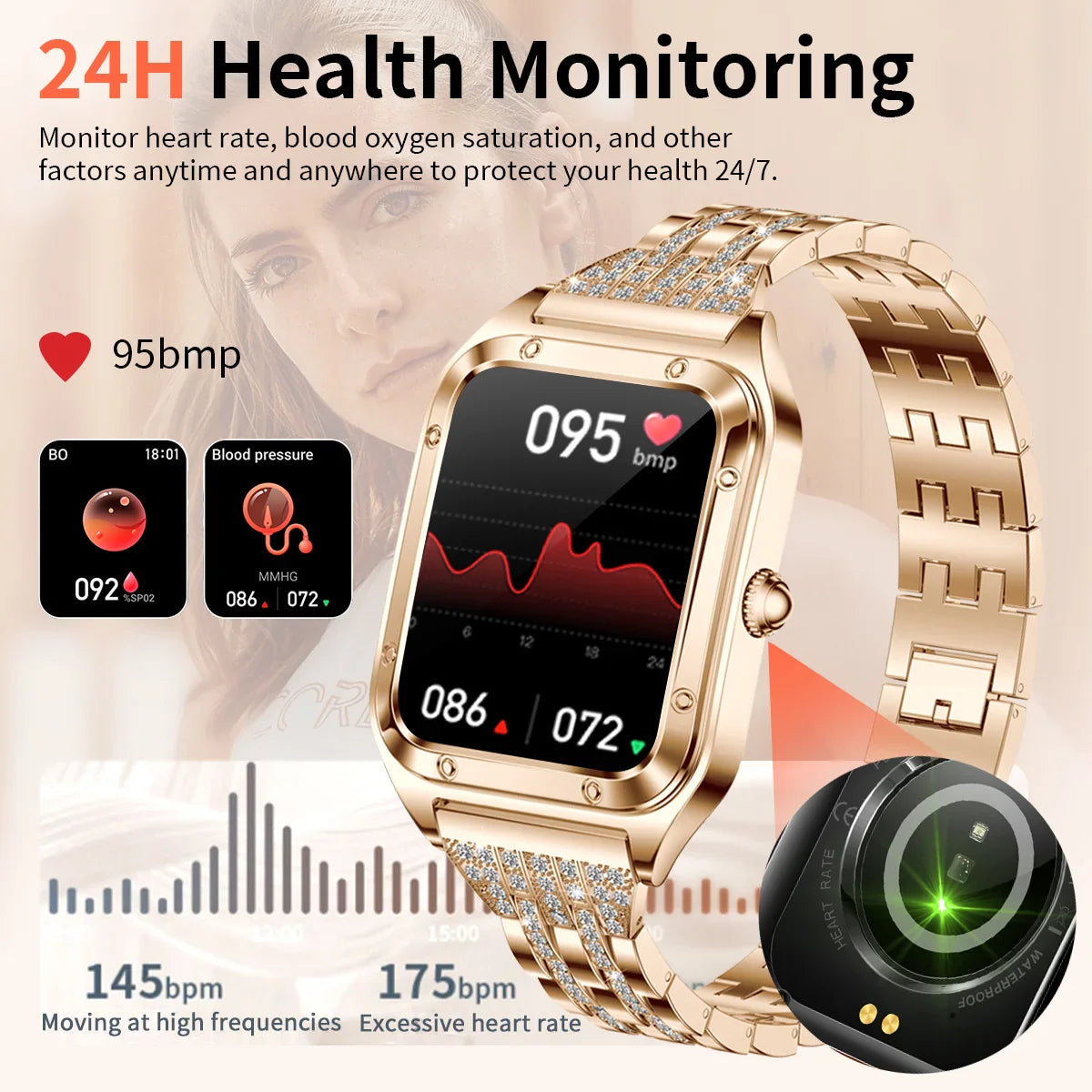 Credor® Tender - Smart Watch Woman Sport Fitnes AI Voice Control Full Touch Bracelet Bluetooth Call Waterproof