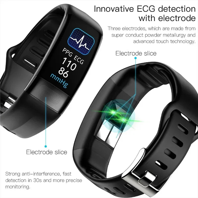 Credor® Energy - Smart Bracelet Body Temperature Monitoring Smart Wristbands ECG PPG Smart Watch Heart Rate Blood Pressure