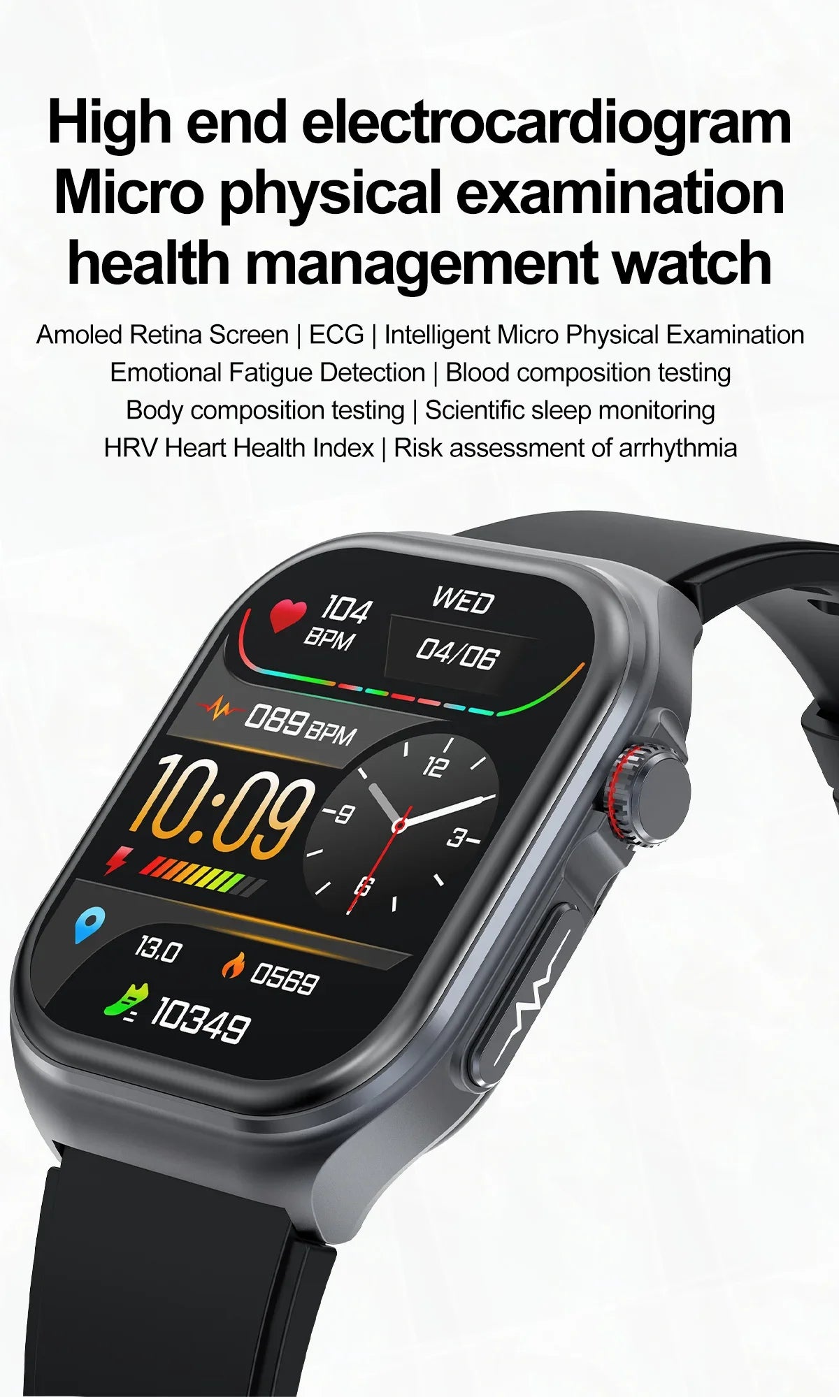 Credor® Versa - New Uric Acid Blood Fat Smartwatch ECG Heart Rate Blood Pressure Blood Glucose Health Monitoring