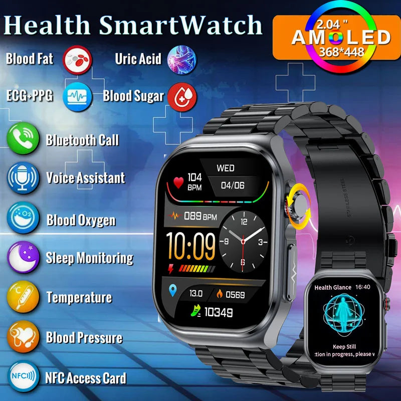 Credor® Versa - New Uric Acid Blood Fat Smartwatch ECG Heart Rate Blood Pressure Blood Glucose Health Monitoring