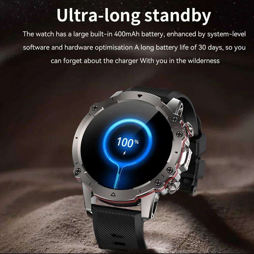 Credor® Crusader - Smart Watch For Men Amoled Waterproof Bluetooth Call Heart Rate